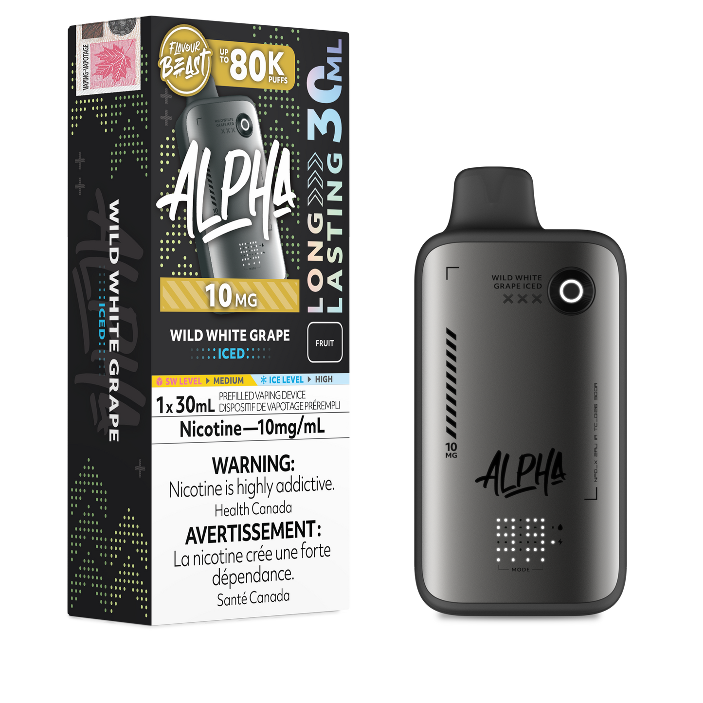 Flavour Beast: Alpha 10MG/ NICOTINE 80K Disposable