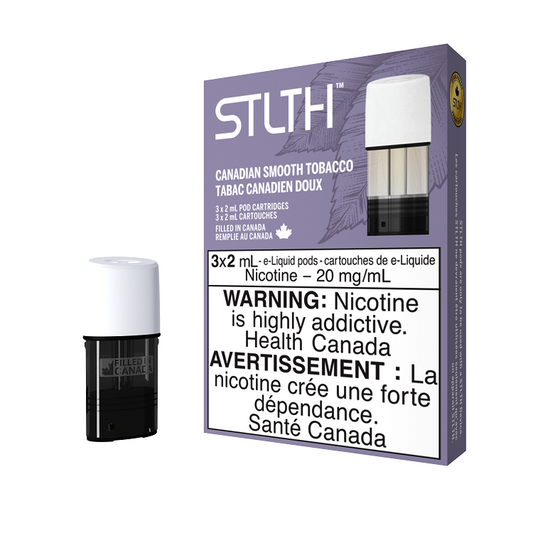 STLTH Pods, Canadian Smooth Tobacco Nicotine Salt (3/pack)