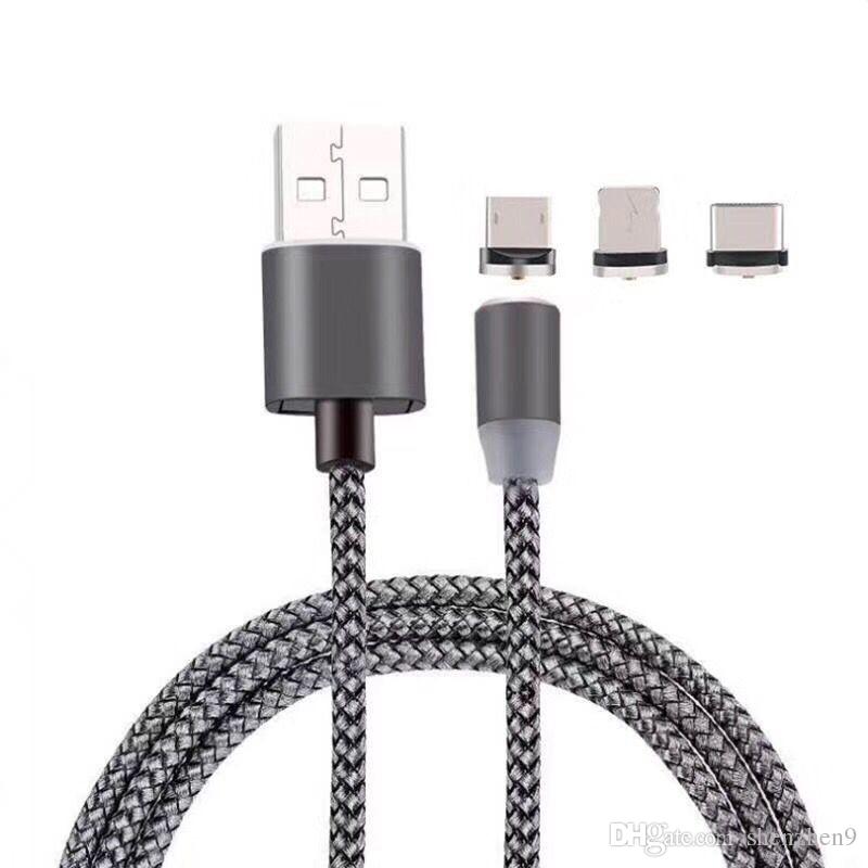 2 in 1 USB charging cable with 360 degree swivel magnetic head